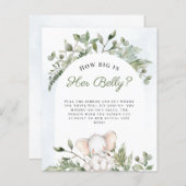 Hoe groot is haar Belly Boy Blue Baby shower Games (Voorkant / Achterkant)