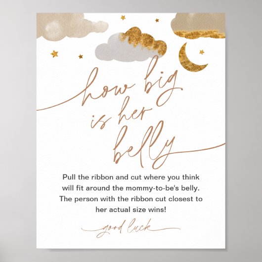Hoe groot is haar Belly Game Twinkle Star-Baby sho Poster (Voorkant)