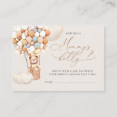 Hoe groot is haar Belly Tickets - Bruin Beer ballo Informatiekaartje (Voorkant)