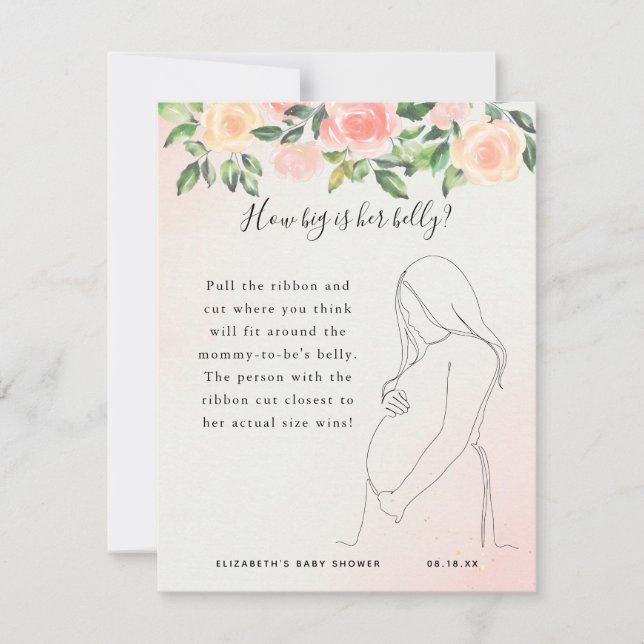 Hoe Groot Is Haar Buik | Baby Shower Spel (Voorkant)