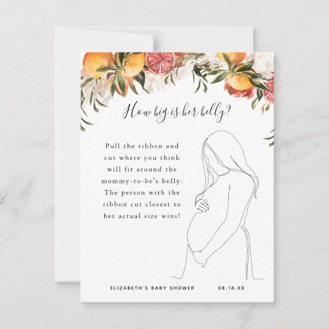 Hoe Groot Is Haar Buik | Baby Shower Spel (Voorkant)