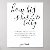 Hoe groot is haar buik Baby shower spel Poster (Voorkant)