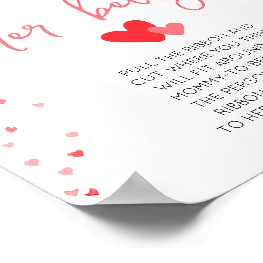 Hoe groot is haar buik Baby shower spelbord Poster (Hoek)