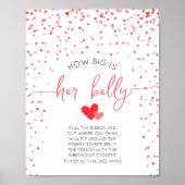 Hoe groot is haar buik Baby shower spelbord Poster (Voorkant)