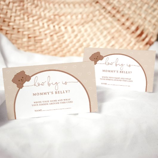 Hoe groot is haar buikkaartjes, Schattigee teddybe Informatiekaartje