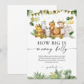 Hoe groot is het Baby shower van mama Advieskaart (Voorkant / Achterkant)