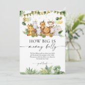 Hoe groot is het Baby shower van mama Advieskaart (Staand voorkant)