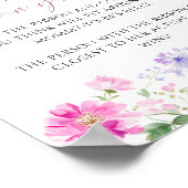 Hoe groot is het Baby shower van mama Poster (Hoek)