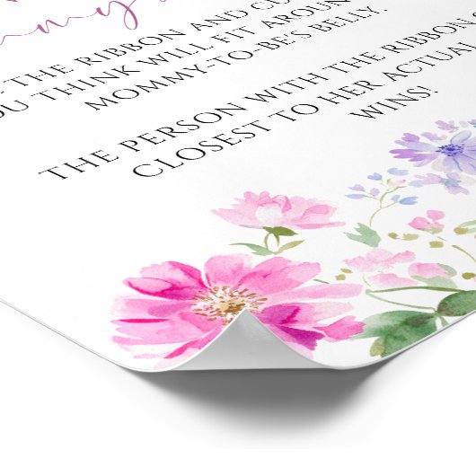 Hoe groot is het Baby shower van mama Poster (Hoek)