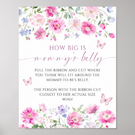 Hoe groot is het Baby shower van mama Poster (Voorkant)