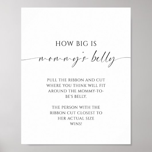Hoe groot is het Baby shower van mama Poster (Voorkant)