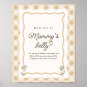 Hoe groot is het Baby shower van mama Poster (Voorkant)