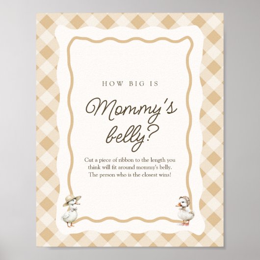 Hoe groot is het Baby shower van mama Poster (Voorkant)