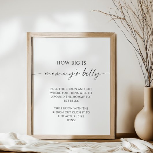 Hoe groot is het Baby shower van mama Poster