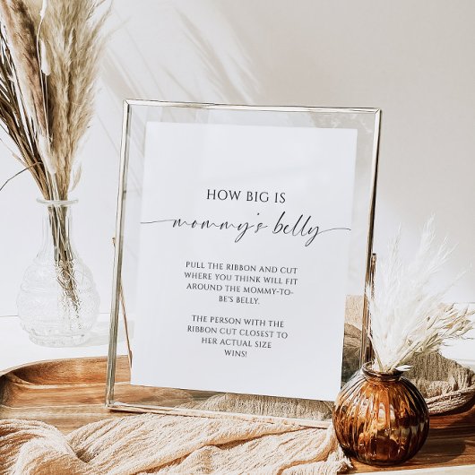 Hoe groot is het Baby shower van mama Poster