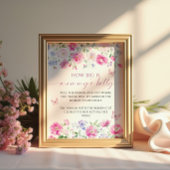 Hoe groot is het Baby shower van mama Poster