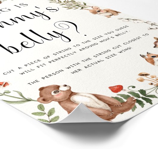 Hoe groot is het Belly Baby shower Game Poster van (Hoek)