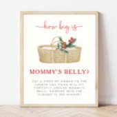Hoe groot is het Belly Baby shower Game Sign van m Poster