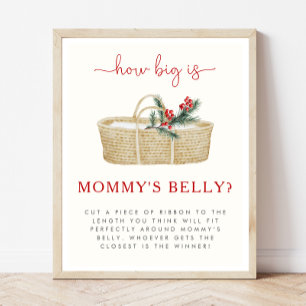 Hoe groot is het Belly Baby shower Game Sign van m Poster