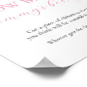 Hoe groot is het Belly Baby shower Game Sign van m Poster (Hoek)