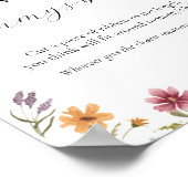 Hoe groot is het Belly Baby shower Game Sign van m Poster (Hoek)