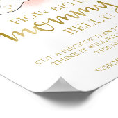 Hoe groot is het Belly Baby shower Game Sign van m Poster (Hoek)