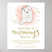Hoe groot is het Belly Baby shower Game Sign van m Poster (Voorkant)