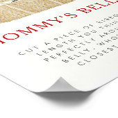 Hoe groot is het Belly Baby shower Game Sign van m Poster (Hoek)