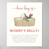 Hoe groot is het Belly Baby shower Game Sign van m Poster (Voorkant)