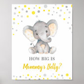 Hoe groot is het Belly Elephant Baby shower Game v Poster (Voorkant)