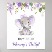 Hoe groot is het Belly Elephant Baby shower Game v Poster (Voorkant)