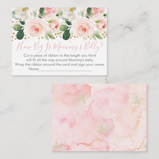 Hoe groot is het Belly Game van mama? Informatiekaartje (Voorkant / Achterkant)