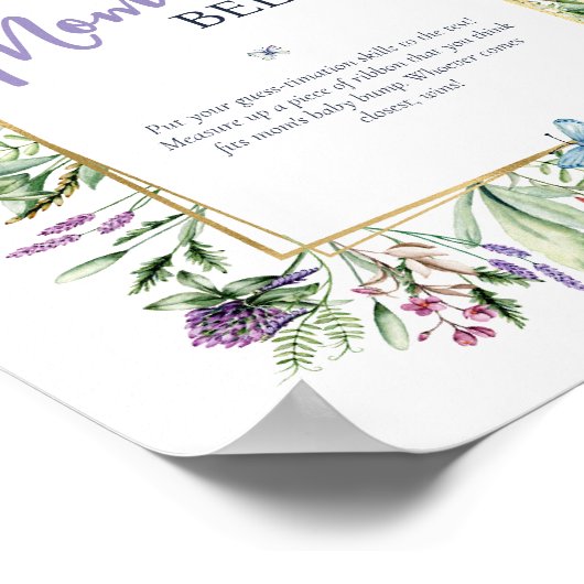 Hoe groot is het Belly Garden Baby shower Game van Poster (Hoek)