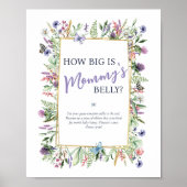 Hoe groot is het Belly Garden Baby shower Game van Poster (Voorkant)