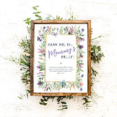 Hoe groot is het Belly Garden Baby shower Game van Poster
