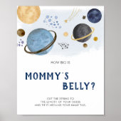 Hoe groot is het Belly Planet Game-teken van mama? Poster (Voorkant)