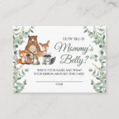 Hoe groot is het Belly Ticket van mama - Woodland Informatiekaartje (Voorkant)