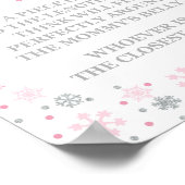 Hoe groot is het Belly Winter Shower Sign van mama Poster (Hoek)