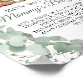 Hoe groot is het Belly Woodland Baby shower van ma Poster (Hoek)