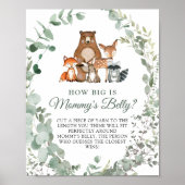 Hoe groot is het Belly Woodland Baby shower van ma Poster (Voorkant)