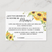 Hoe groot is het mams buik-spel tweetalige doucher plaatskaartje (Achterkant)