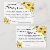 Hoe groot is het mams buik-spel tweetalige doucher plaatskaartje (Voorkant / Achterkant)