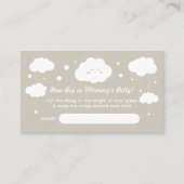 Hoe groot is het Mommy Belly Cloud Baby shower spe Informatiekaartje (Voorkant)