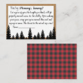 Hoe groot is het Mommys Tummy Baby shower Game? Informatiekaartje (Voorkant / Achterkant)