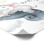 Hoe groot is het poster van mama's baby shower-spe (Hoek)