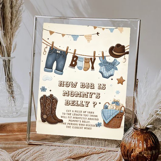 Hoe groot is het poster van mama's baby shower-spe