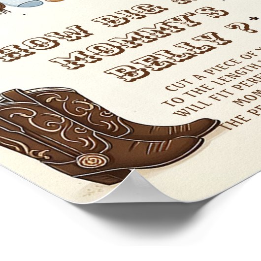 Hoe groot is het poster van mama's baby shower-spe (Hoek)