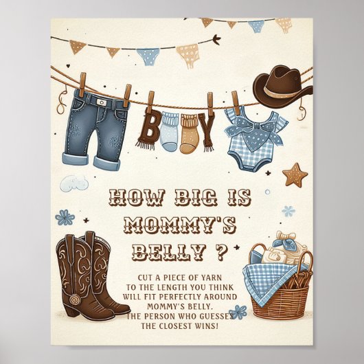 Hoe groot is het poster van mama's baby shower-spe (Voorkant)