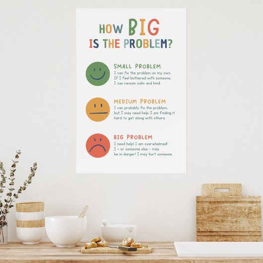 Hoe groot is het Problem Classroom Poster (Keuken)