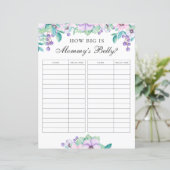 Hoe groot is mama buik. Floral-baby shower (Staand voorkant)